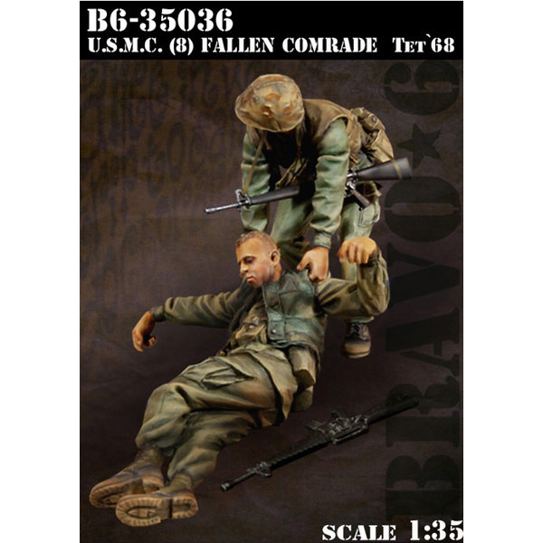 B6-35036 Bravo-6 1/35 U.S.M.C. (8) Fallen Comrade, Tet'68 / U.S.M.C. (8) Павший товарищ, Тет'68