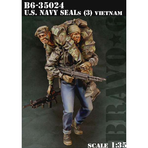 B6-35024 Bravo-6 1/35 U.S. Navy SEALs (3), Vietnam / Морские котики США (3), Вьетнам