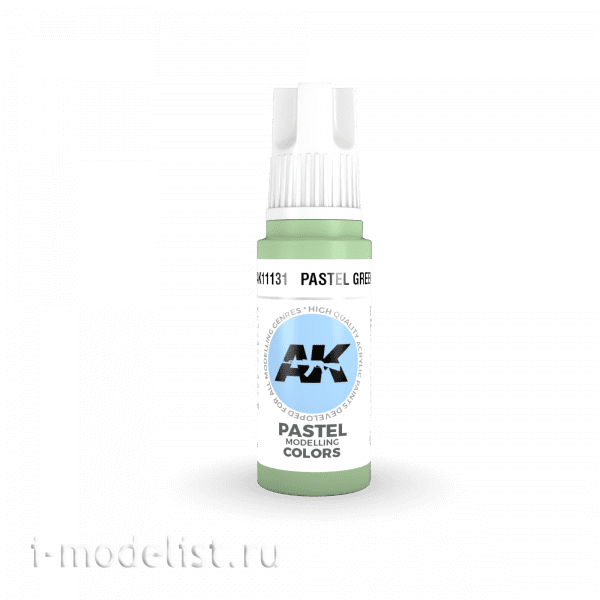 AK11131 AK Interactive Краска акриловая 3rd Generation Pastel Green 17ml / Пастельно-зеленый