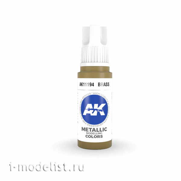 AK11194 AK Interactive Краска акриловая 3rd Generation латунь, 17 мл