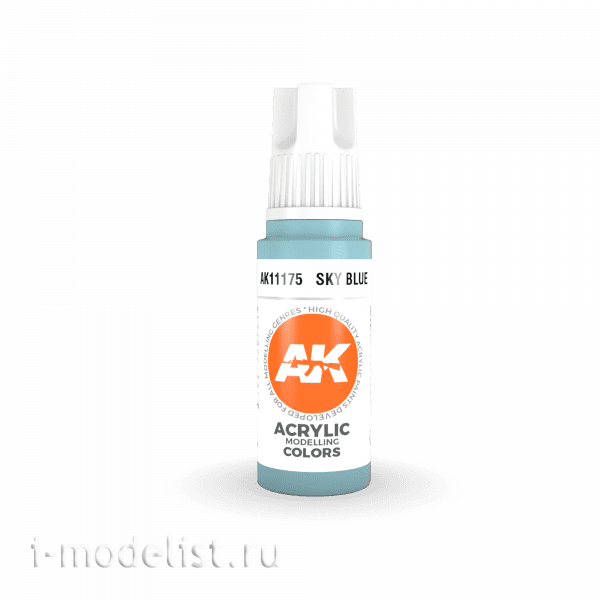 AK11175 AK Interactive Краска акриловая 3rd Generation небесно-голубой, 17 мл