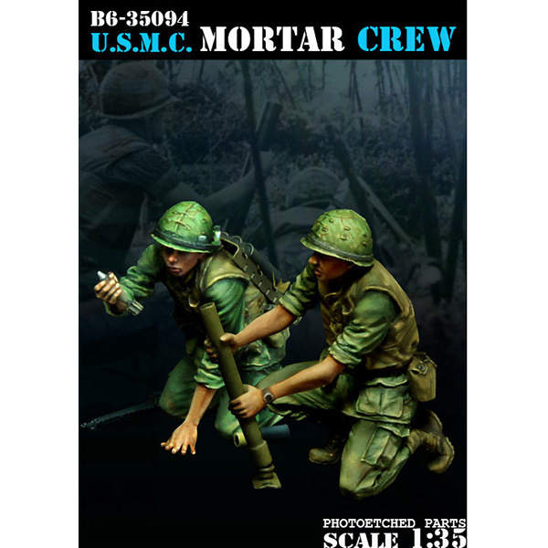 B6-35094 Bravo-6 1/35 U.S.M.C. Mortar Crew / Минометный расчет ВВС США