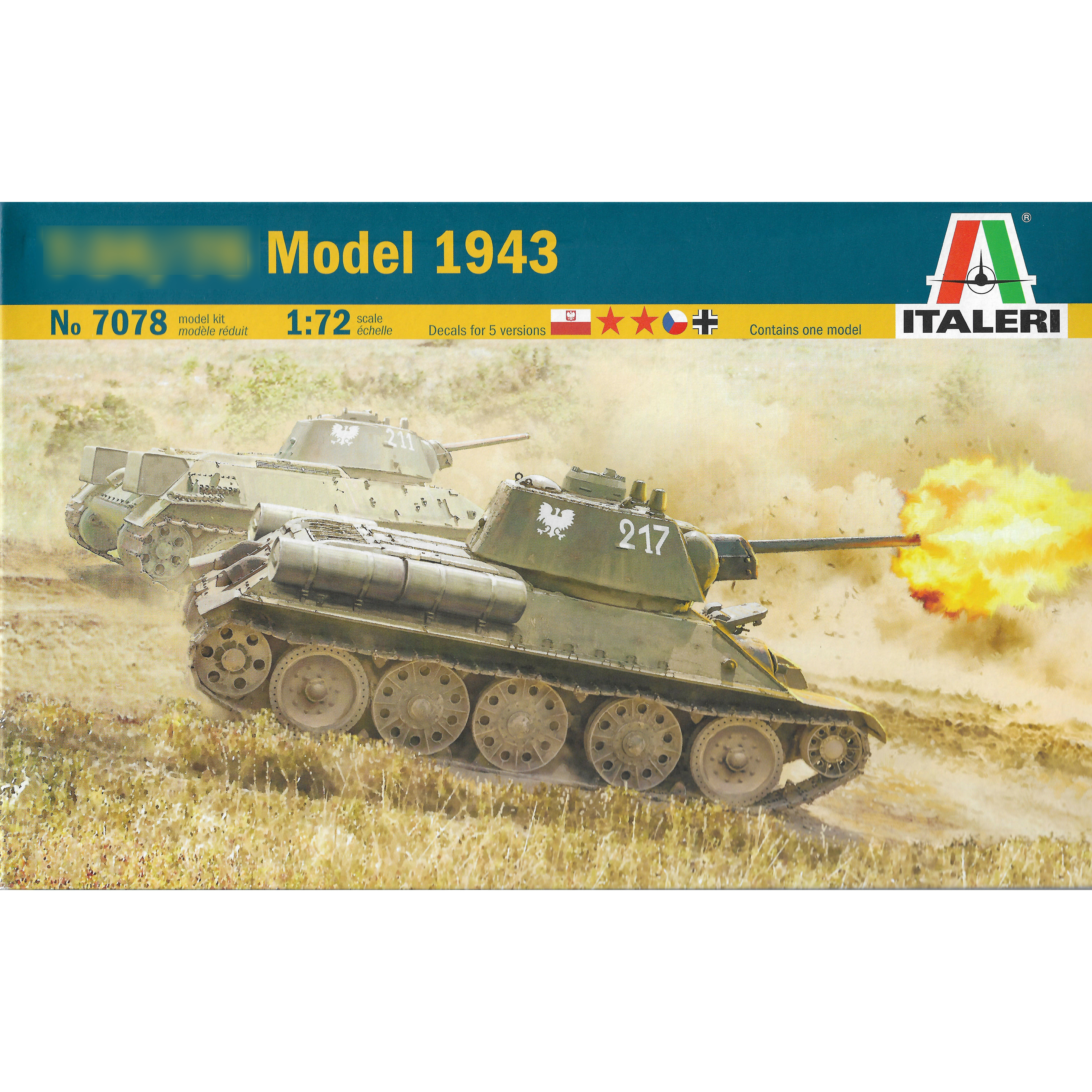 7078 Italeri 1/72 Танк тип 34/76 Model 1943