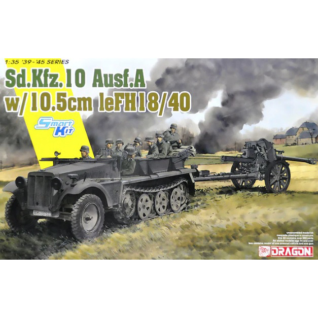 6939 Dragon 1/35 Sd.Kfz.10 Ausf.A + 10.5cm le.FH.18/40