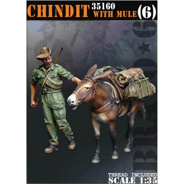 B6-35160 Bravo-6 1/35 Chindit with mule (6) / Чиндит с мулом (6)