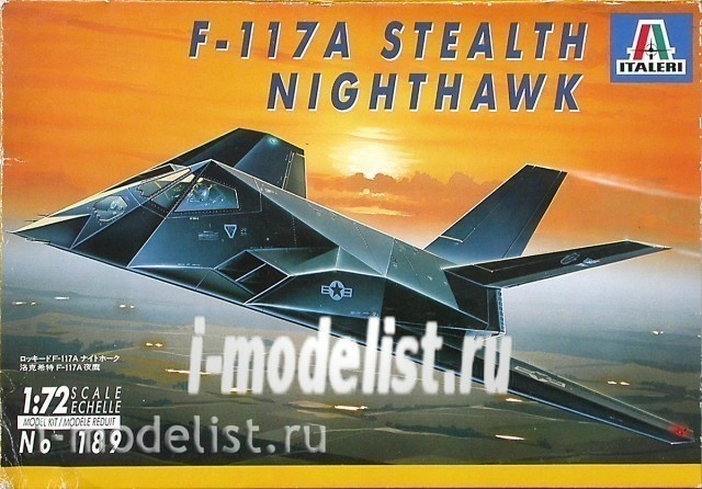 0189 Italeri 1/72 Самолет F-117A Nighthawk