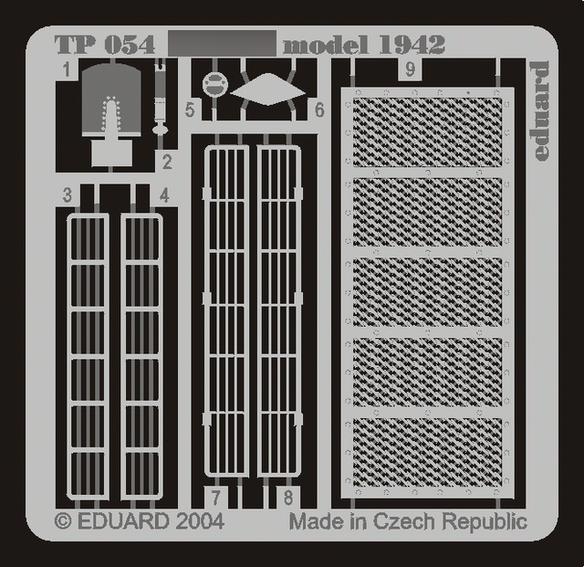 TP054 Eduard 1/35 Фототравление тип 34/76 Model 1942