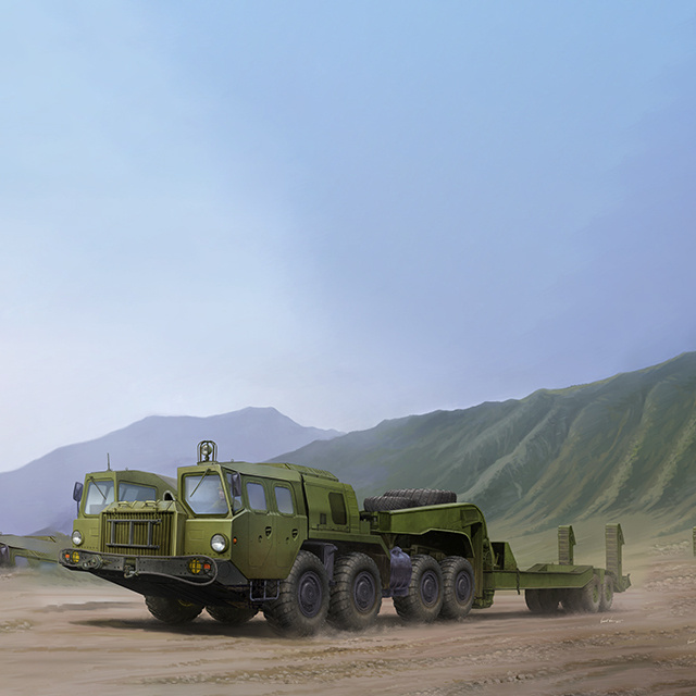 01056 Трубач 1/35 Тягач 7410 с полуприцепом ЧМЗАП-5247Г