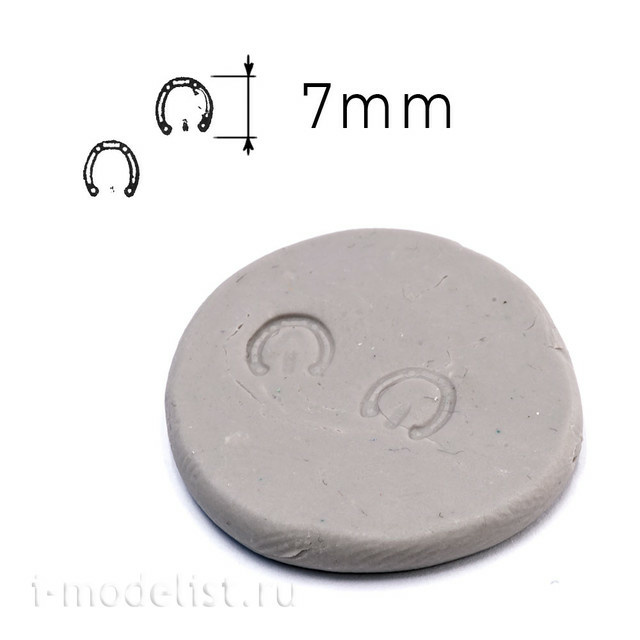T-072 MiniWarPaint Штамп Копыта лошади, Размер L