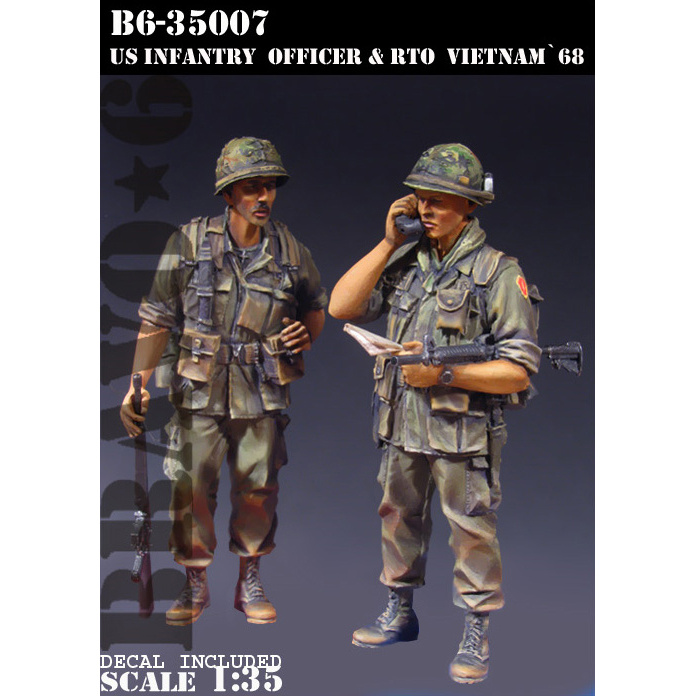 B6-35007 Bravo-6 1/35 U.S. Infantry Officer & RTO, Vietnam '68 / Офицер пехоты США и старший сержант, Вьетнам 68-го года