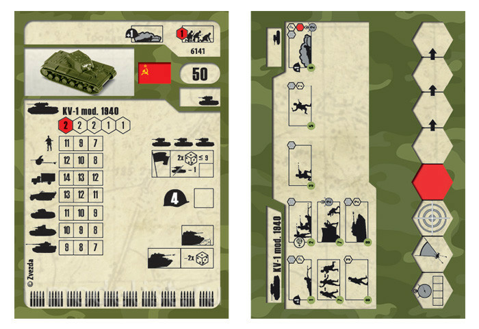 6141 Звезда 1/100 Советский тяжёлый танк КВ-1 образца 1940 г. (Для игры 