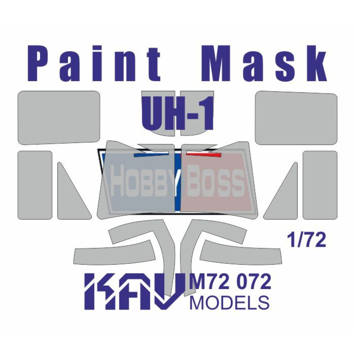 M72 072 KAV Models 1/72 Окрасочная маска на UH-1 (HobbyBoss)