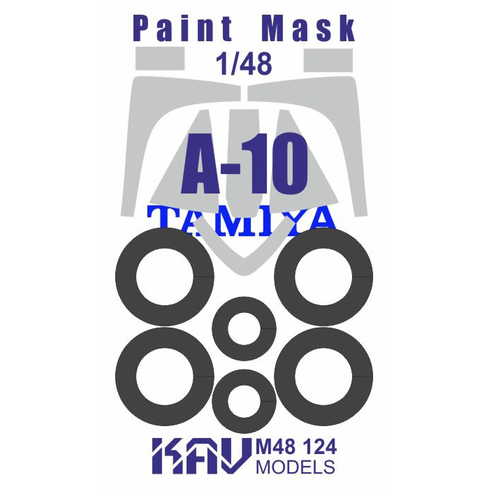 M48 124 KAV models 1/48 Окрасочная маска для модели A-10 (Tamiya)
