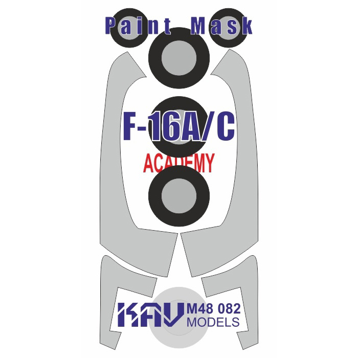 M48 082 KAV models 1/48 Окрасочная маска для модели F-16A/C (Academy)
