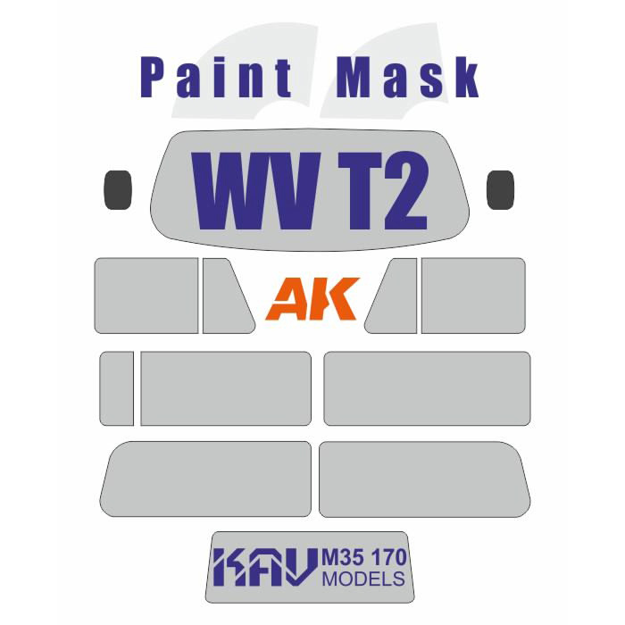 M35 170 KAV models 1/35 Окрасочная маска для моделей WV T2 (AK Interactive)