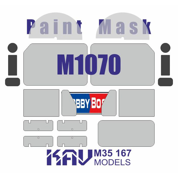 M35 167 KAV models 1/35 Окрасочная маска для модели M1070 HET (HobbyBoss)