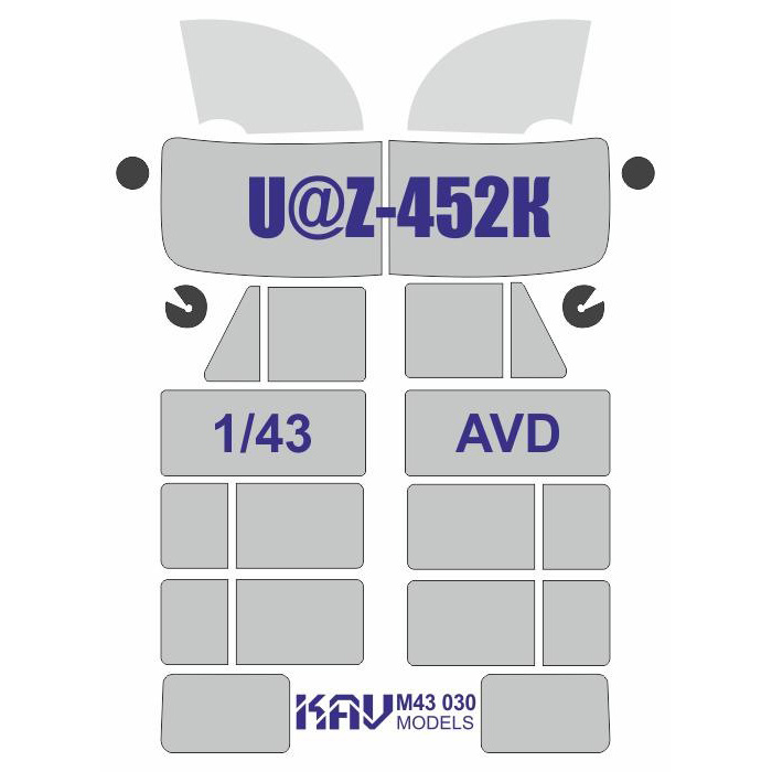M43 030 KAV Models 1/43 Окрасочная маска на автомобиль 452K (AVD)