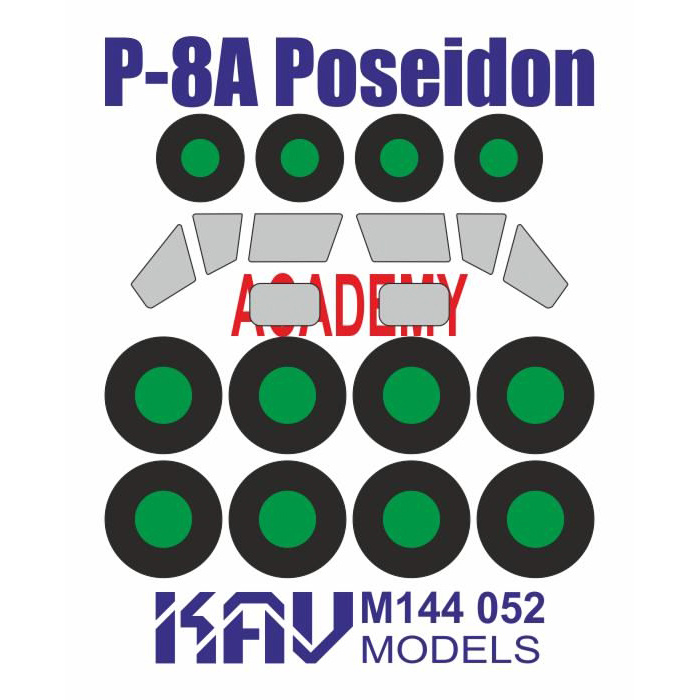 M144 052 KAV models 1/144 Окрасочная маска для модели P-8A Poseidon (Academy)