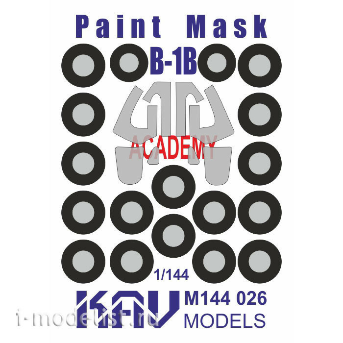 M144 026 KAV Models 1/144 Окрасочная маска на B-1B (Academy)