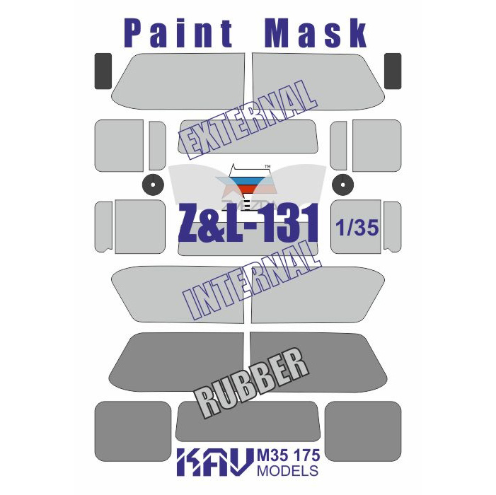 M35 175 KAV models 1/35 Окрасочная маска на остекление З-131 (Звезда)