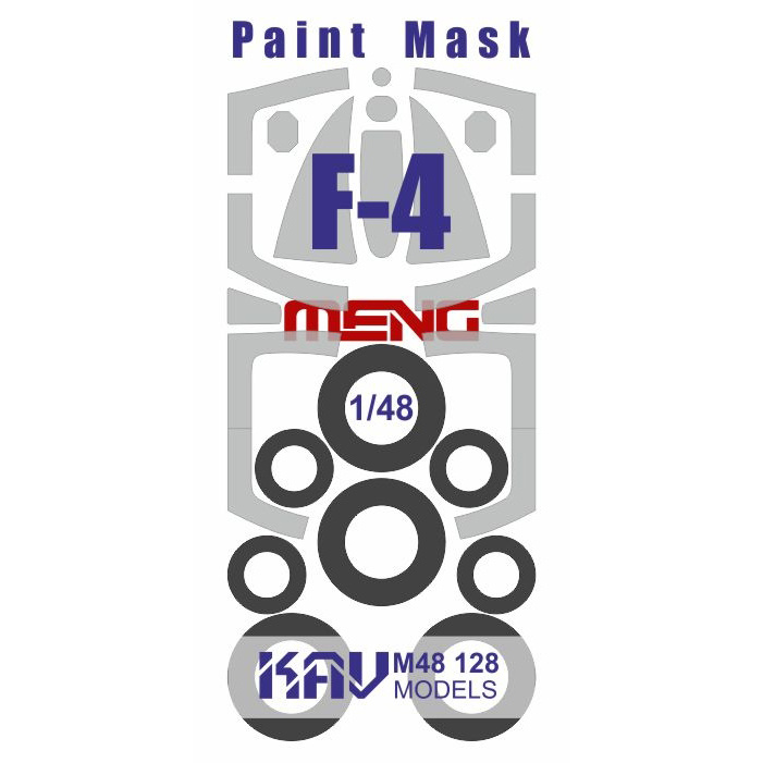 M48 128 KAV models 1/48 Окрасочная маска для модели F-4 (Meng)