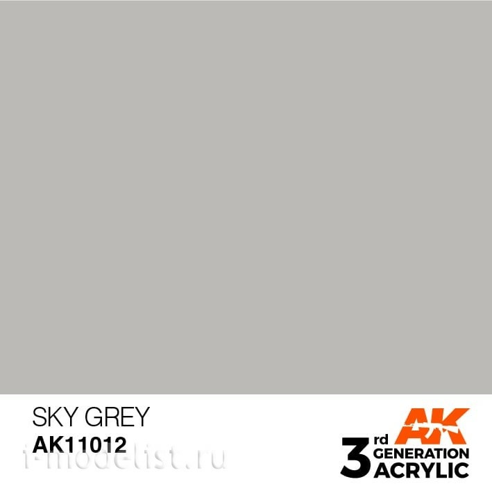 AK11012 AK Interactive Краска акриловая 3rd Generation Sky Grey 17ml / Небесно-серый
