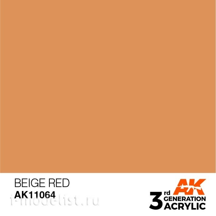 AK11064 AK Interactive Краска акриловая 3rd Generation Beige Red 17ml / Бежево-Красный