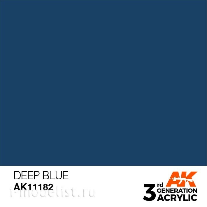 AK11182 AK Interactive Краска акриловая 3rd Generation тёмно-синий, 17 мл