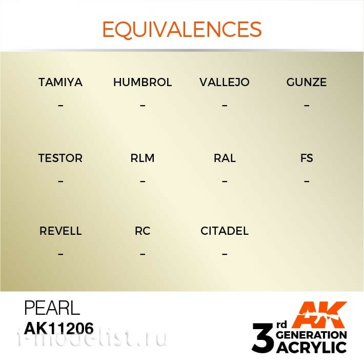 AK11206 AK Interactive Краска акриловая 3rd Generation жемчужный, 17 мл