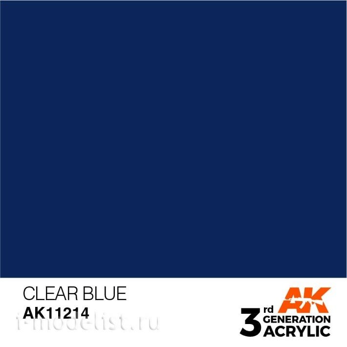 AK11214 AK Interactive Краска акриловая 3rd Generation голубая, 17 мл