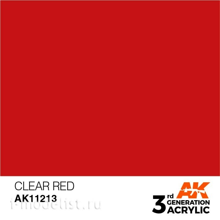 AK11213 AK Interactive Краска акриловая 3rd Generation красная, 17 мл