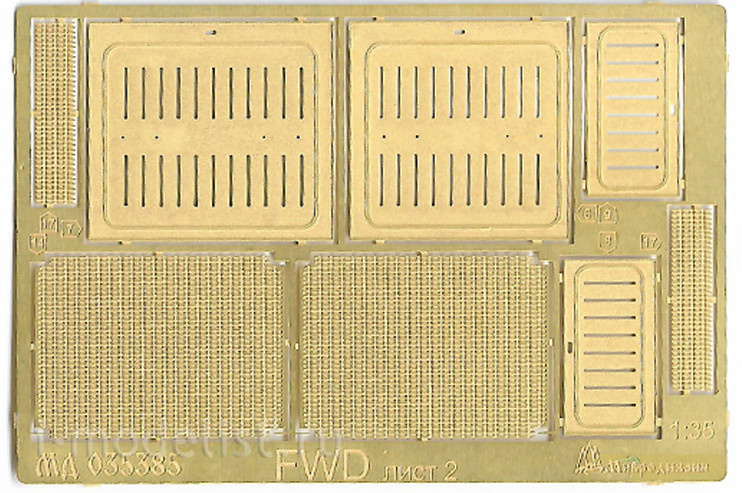 035385 Микродизайн 1/35 Набор фототравления на FWD type B от ICM