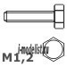 112 05 RB model Винт с восьмигранной головкой (кол-во 20 шт.). Материал: латунь.  Hex head screws M1,2  L=5 D=0,8 S=2
