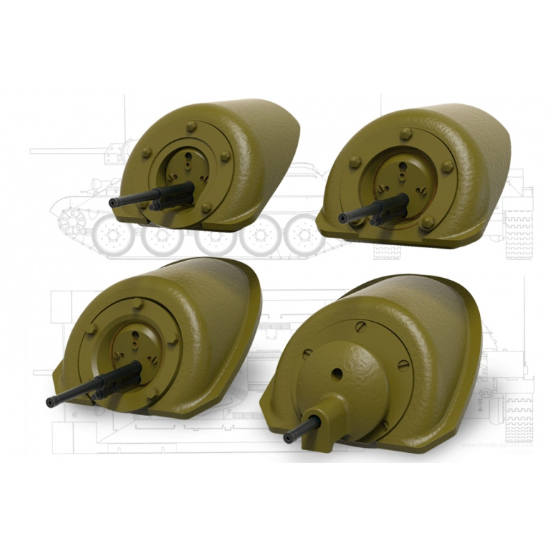 35196 Miniarm 1/35 Бронировка ДТ курсовых пулеметов танка тип 34, поздние (4 вида)