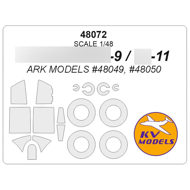48072 KV Models 1/48 Лавочкин-9 / Лавочкин-11 (Ark Models #48049, #48050) + маски на диски и колеса