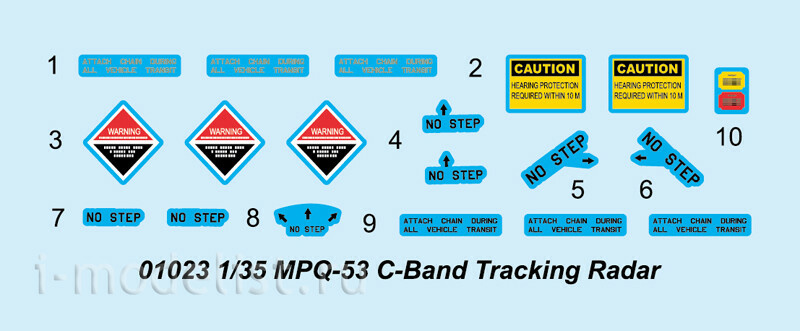 01023 Трубач 1/35 MPQ-53 C-Band Tracking Radar 