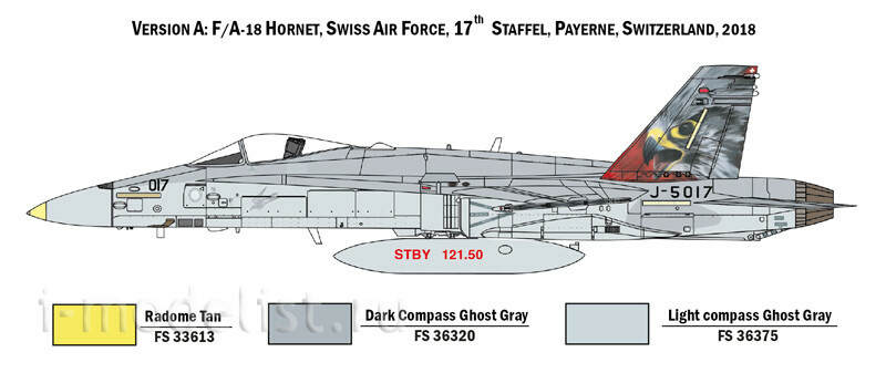 1429 Italeri 1/72 Самолет F/A-18 HORNET Swiss Air Force 