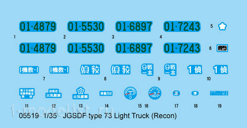 05519 Трубач 1/35 JGSDF type 73 Light Truck (Recon)