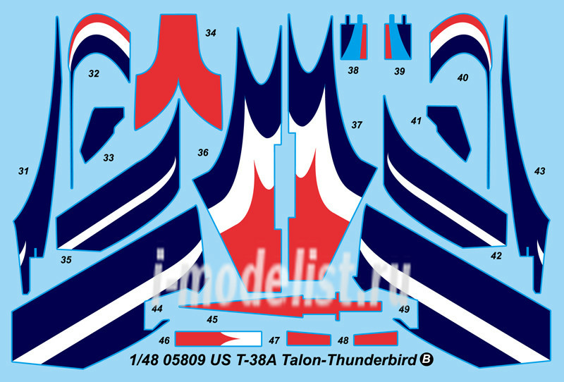 05809 Я-моделист клей жидкий плюс подарок Trumpeter 1/48 US T-38A Talon - Thunderbird