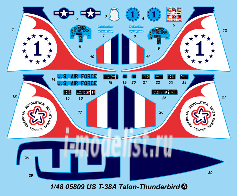 05809 Я-моделист клей жидкий плюс подарок Trumpeter 1/48 US T-38A Talon - Thunderbird