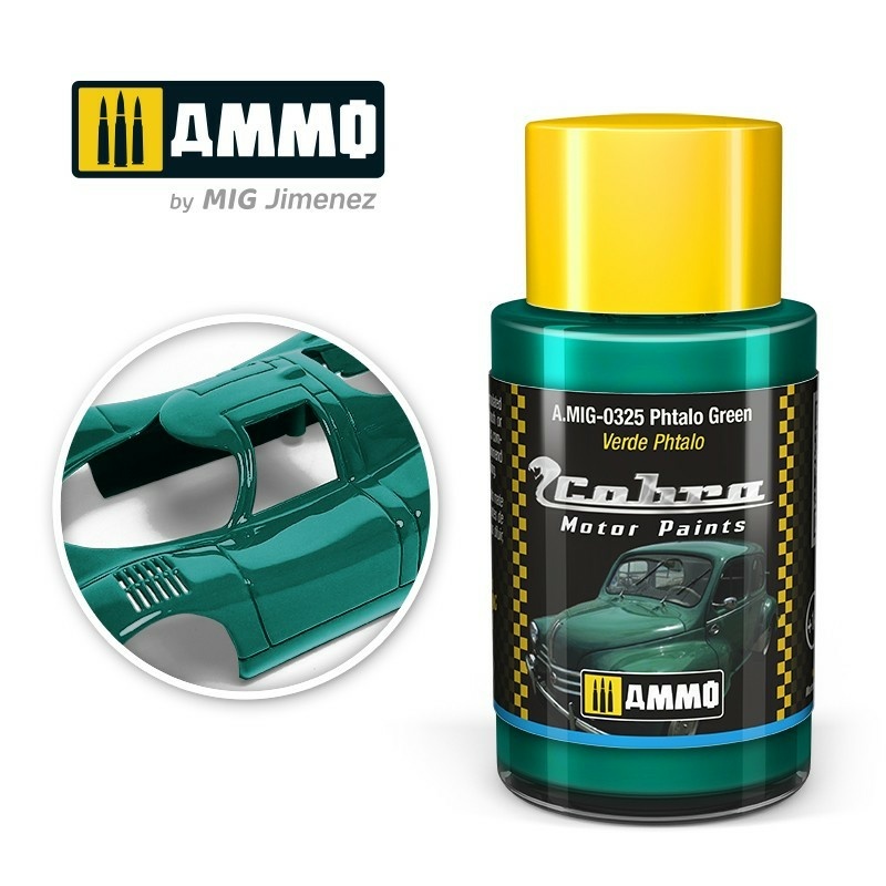 AMIG0325 Ammo Mig Акриловая краска Cobra Motor Фтало-зелёный / Phtalo green