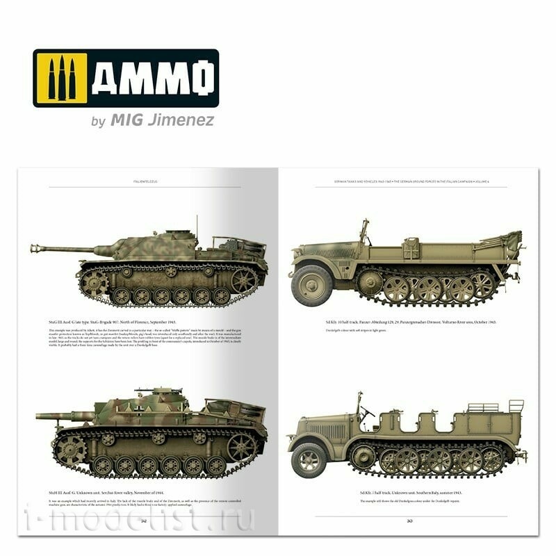 AMIG6267 Ammo Mig Книга ITALIENFELDZUG – Немецкие танки и машины 1943-1945 гг., том 4 / German Tanks and Vehicles 1943-1945 Vol. 4 (на английском языке)