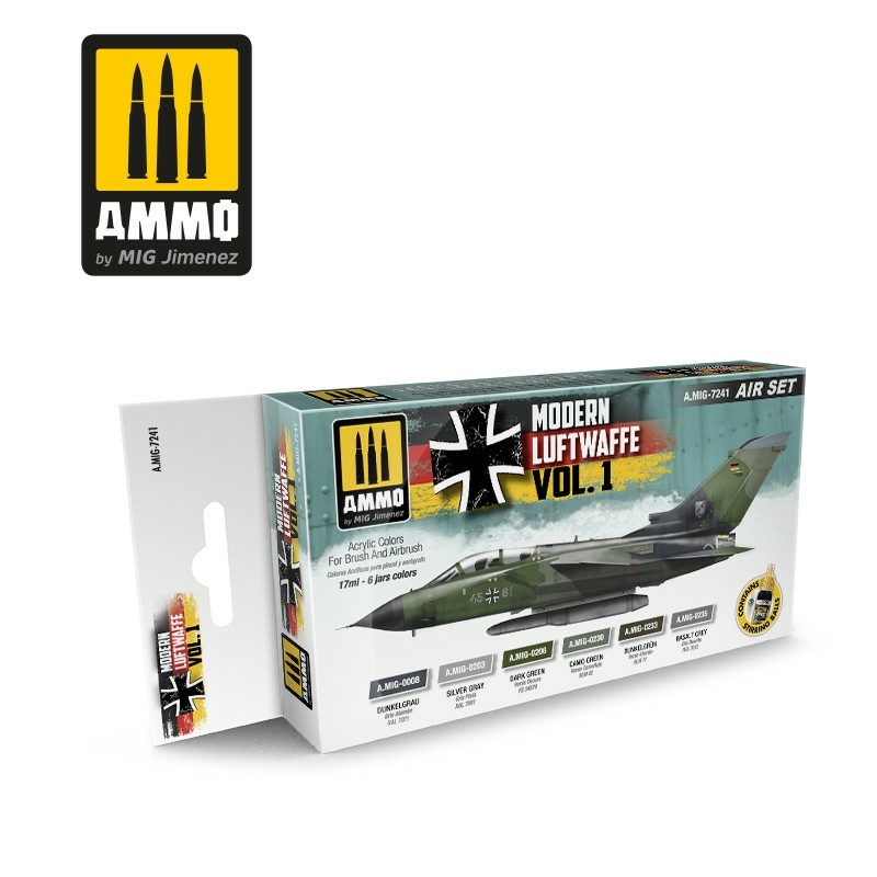 AMIG7241 Ammo Mig Набор акриловых красок Современные Люфтваффе, том 1 / Modern Luftwaffe Vol 1 Set