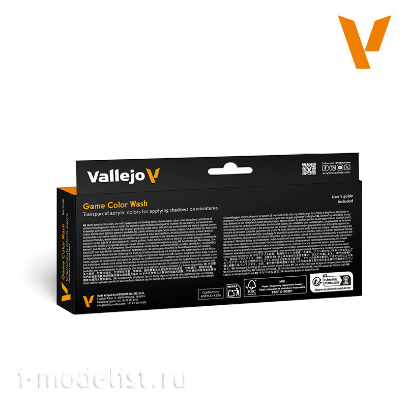 72190 Vallejo Набор смывок Game Color / Game Color Wash