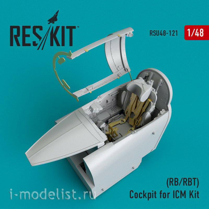 RSU48-0121 RESKIT 1/48 Кабина пилота для MiGG-25 (RB/RBT) (ICM)