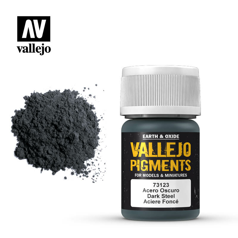 73123 Vallejo Краска Pigments Dark Steel 35 ml.