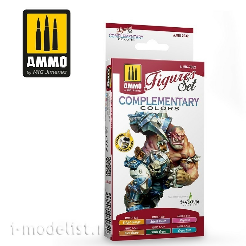AMIG7032 Ammo Mig Набор акриловых красок COMPLEMENTARY COLORS. FIGURE SET / НАБОР ДЛЯ ФИГУР - ДОПОЛНИТЕЛЬНЫЙ ЦВЕТА