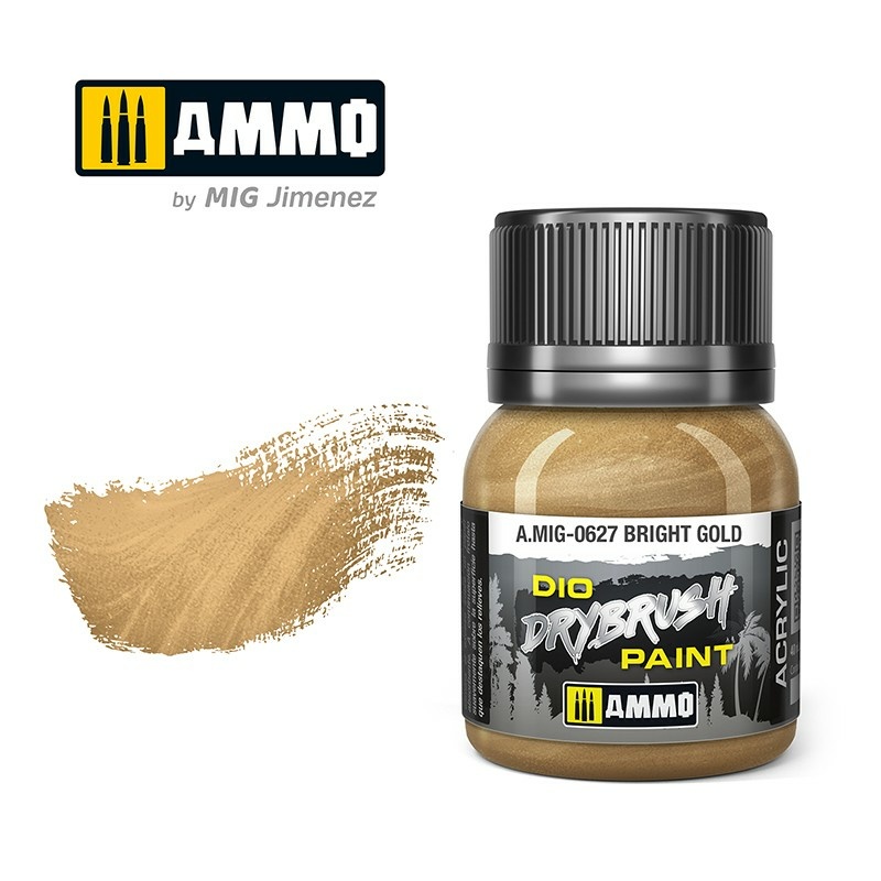 AMIG0627 Ammo Mig Краска для техники сухой кисти DRYBRUSH Ярко-золотистого цвета