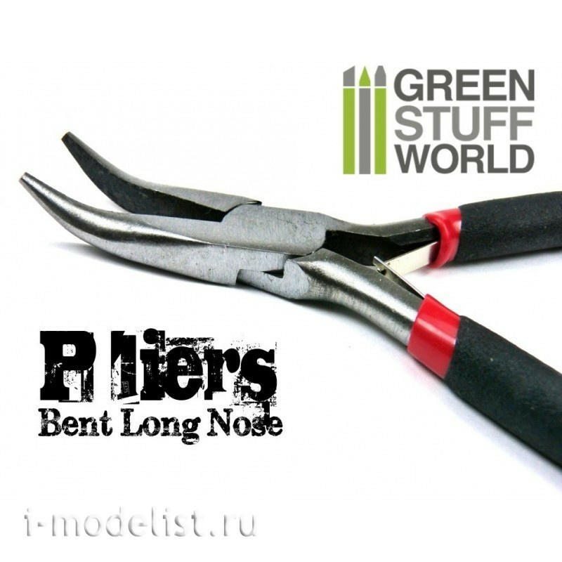 1062 Green Stuff World Изогнутые длинные плоскогубцы / Bent Long Nose Plier