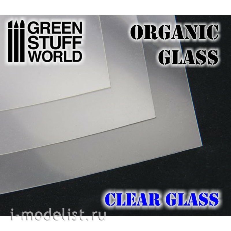 1429 Green Stuff World Лист для имитации стекла прозрачный / Organic GLASS Sheet - Clear